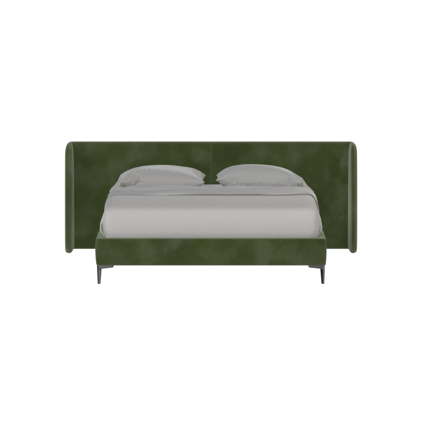 Abbey Upholstered Bed with Structured Headboard and Refined Lines