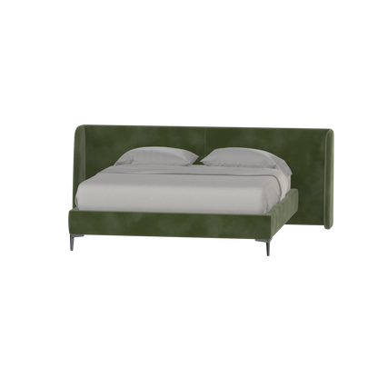 Abbey Upholstered Bed with Structured Headboard and Refined Lines