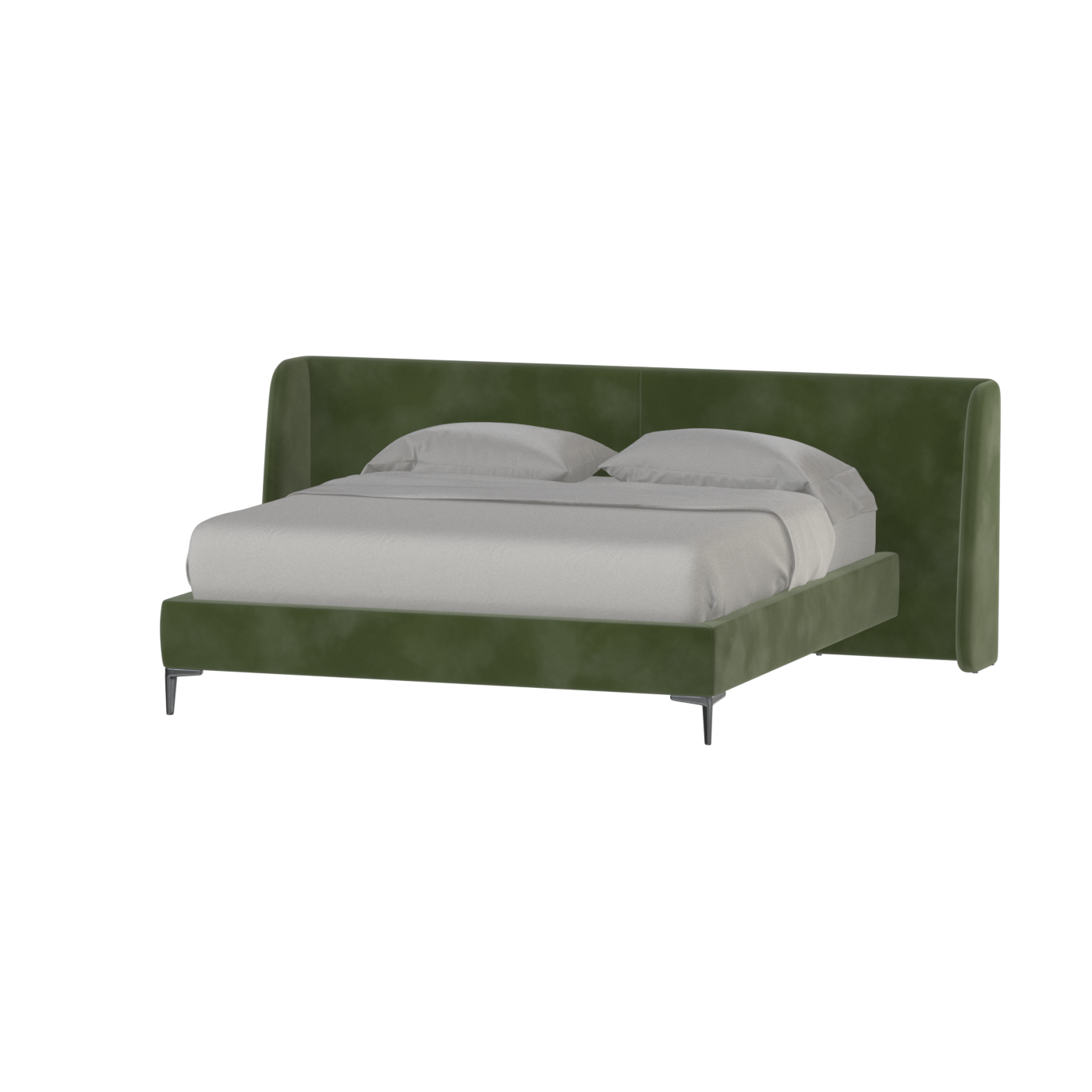 Abbey Upholstered Bed with Structured Headboard and Refined Lines
