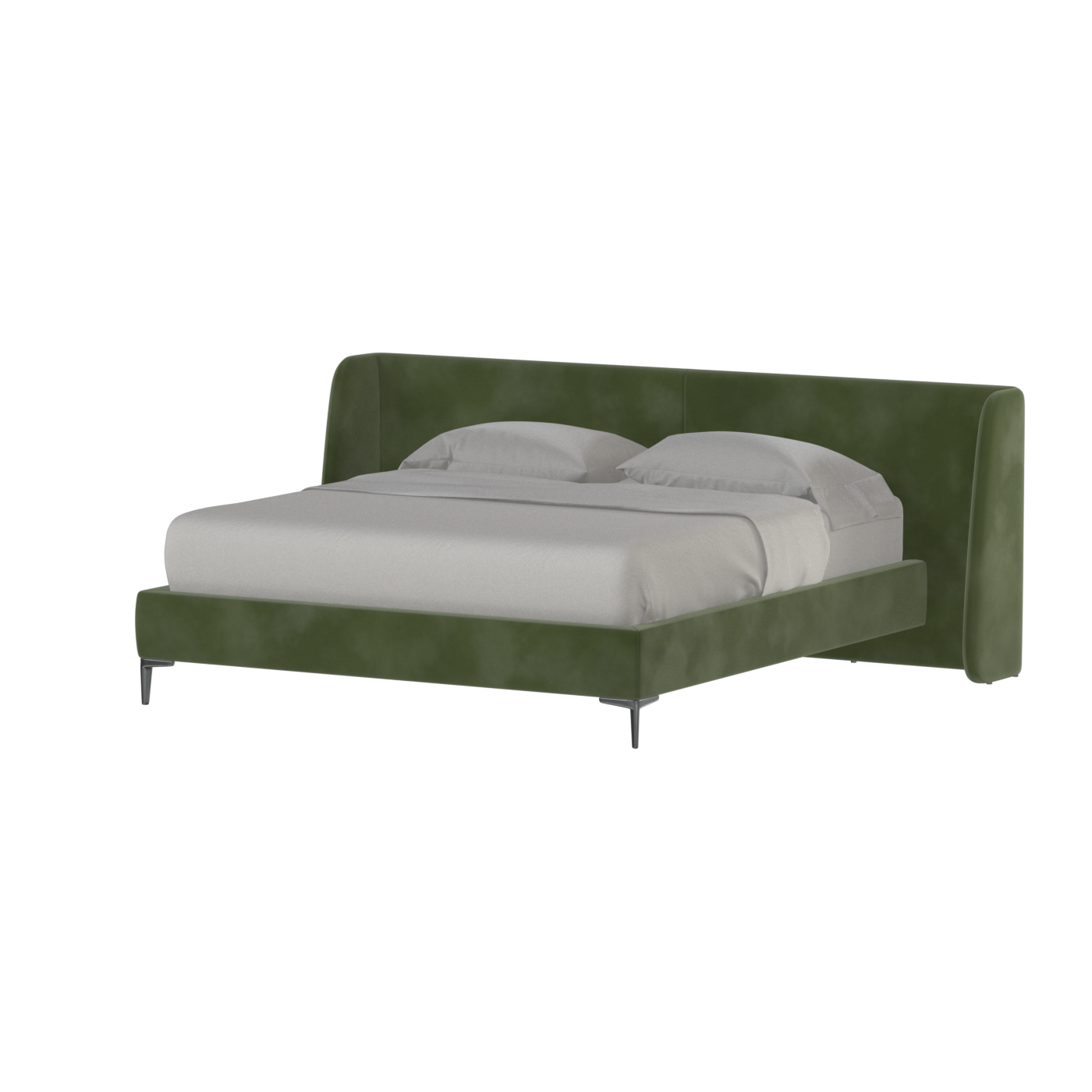 Abbey Upholstered Bed with Structured Headboard and Refined Lines