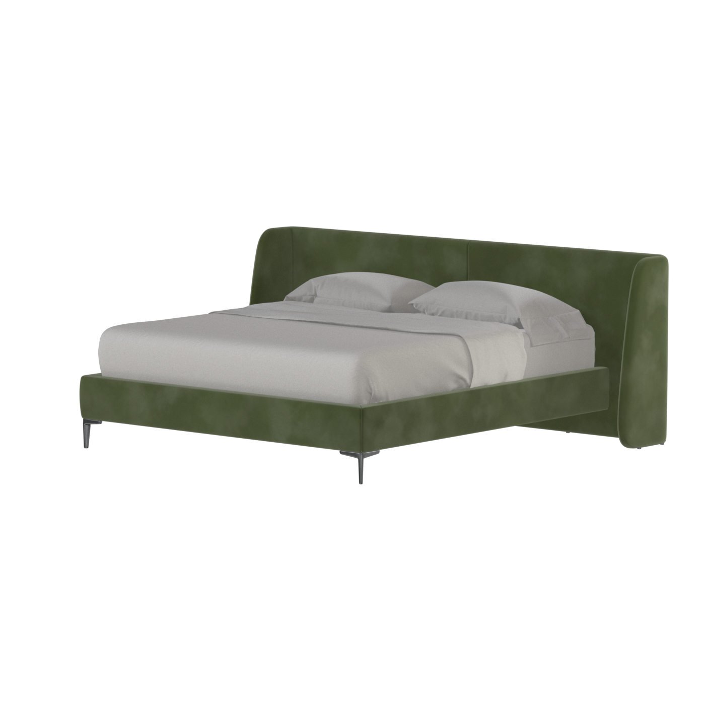 Abbey Upholstered Bed with Structured Headboard and Refined Lines