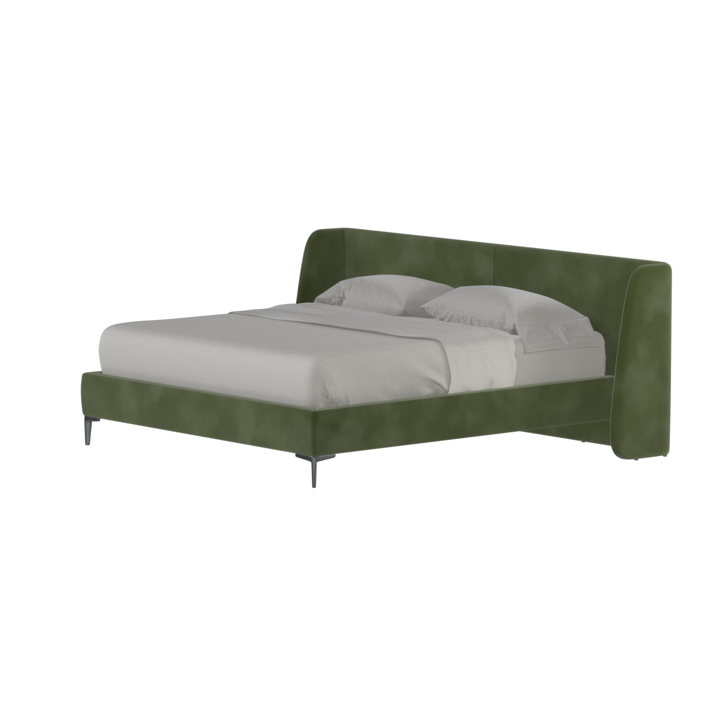 Abbey Upholstered Bed with Structured Headboard and Refined Lines