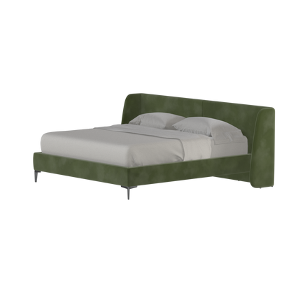 Abbey Upholstered Bed with Structured Headboard and Refined Lines