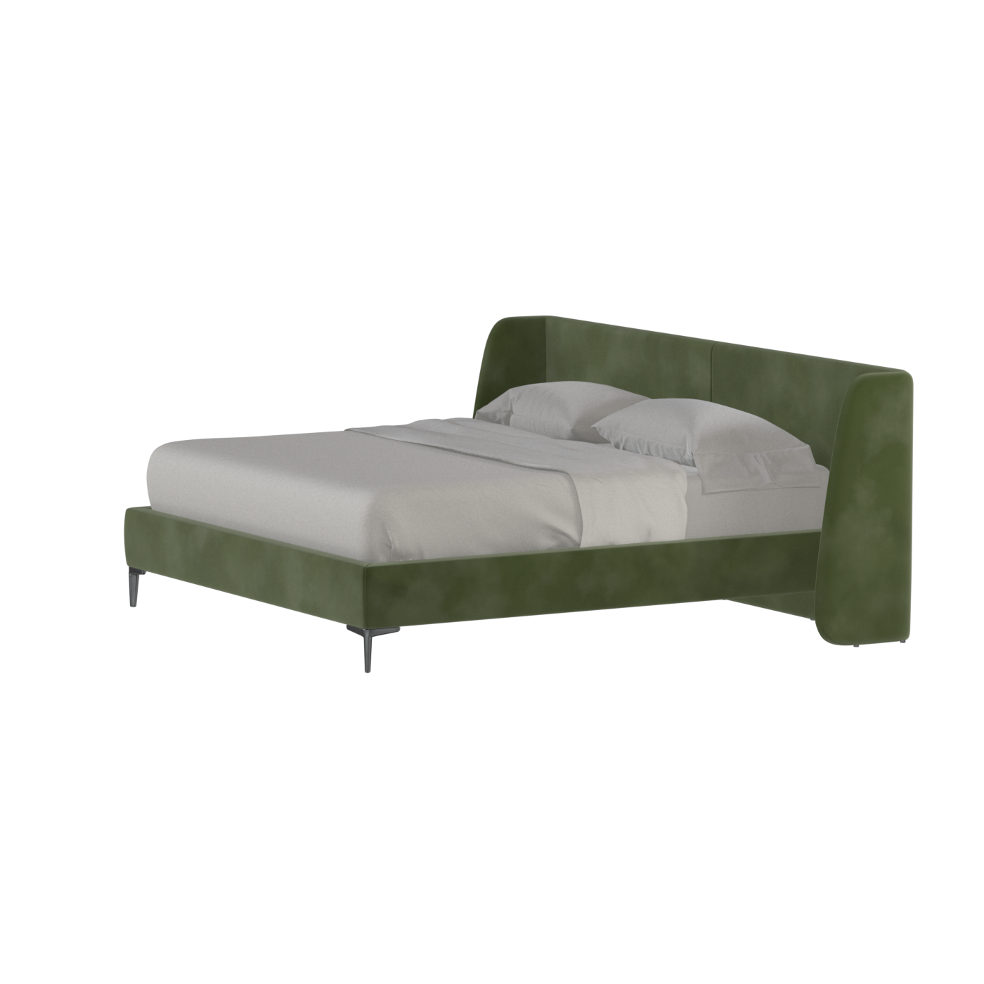 Abbey Upholstered Bed with Structured Headboard and Refined Lines