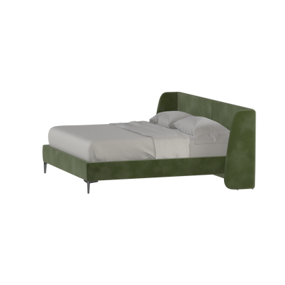 Abbey Upholstered Bed with Structured Headboard and Refined Lines