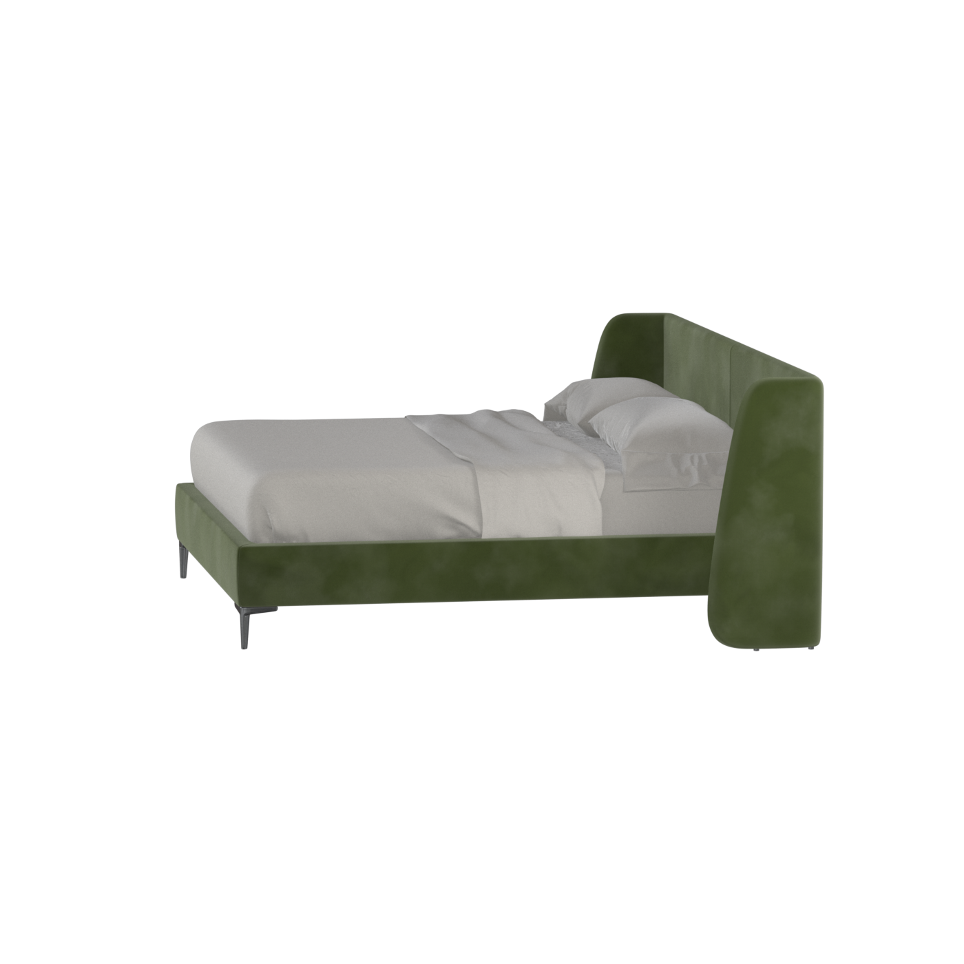Abbey Upholstered Bed with Structured Headboard and Refined Lines