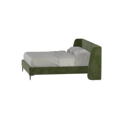 Abbey Upholstered Bed with Structured Headboard and Refined Lines