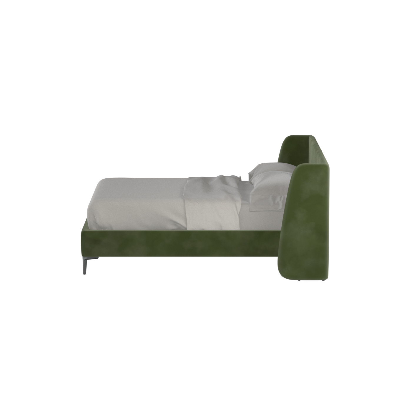 Abbey Upholstered Bed with Structured Headboard and Refined Lines