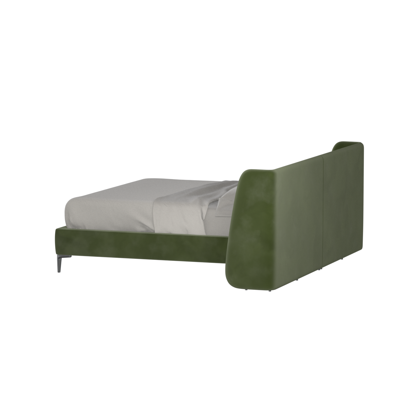 Abbey Upholstered Bed with Structured Headboard and Refined Lines