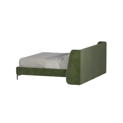 Abbey Upholstered Bed with Structured Headboard and Refined Lines