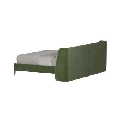 Abbey Upholstered Bed with Structured Headboard and Refined Lines