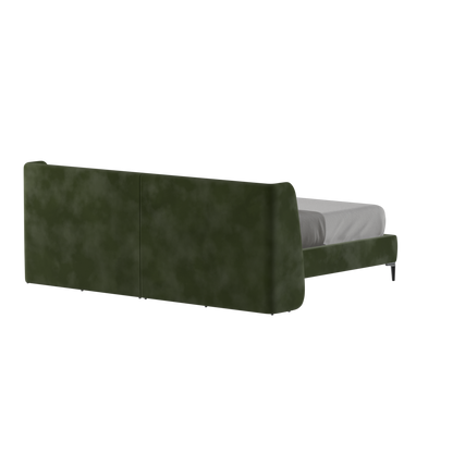 Abbey Upholstered Bed with Structured Headboard and Refined Lines