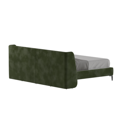 Abbey Upholstered Bed with Structured Headboard and Refined Lines