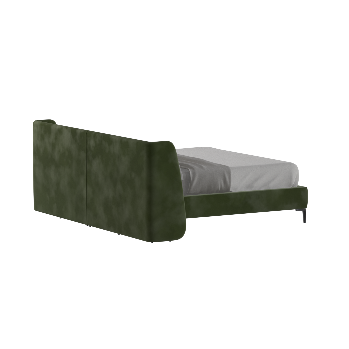 Abbey Upholstered Bed with Structured Headboard and Refined Lines