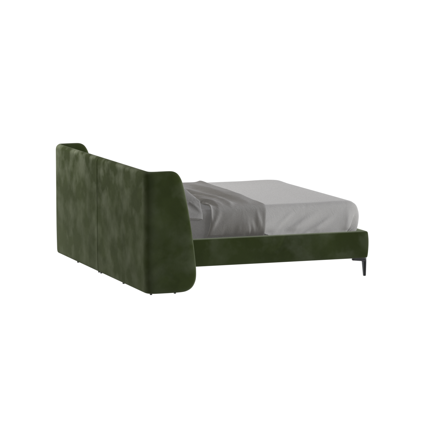 Abbey Upholstered Bed with Structured Headboard and Refined Lines