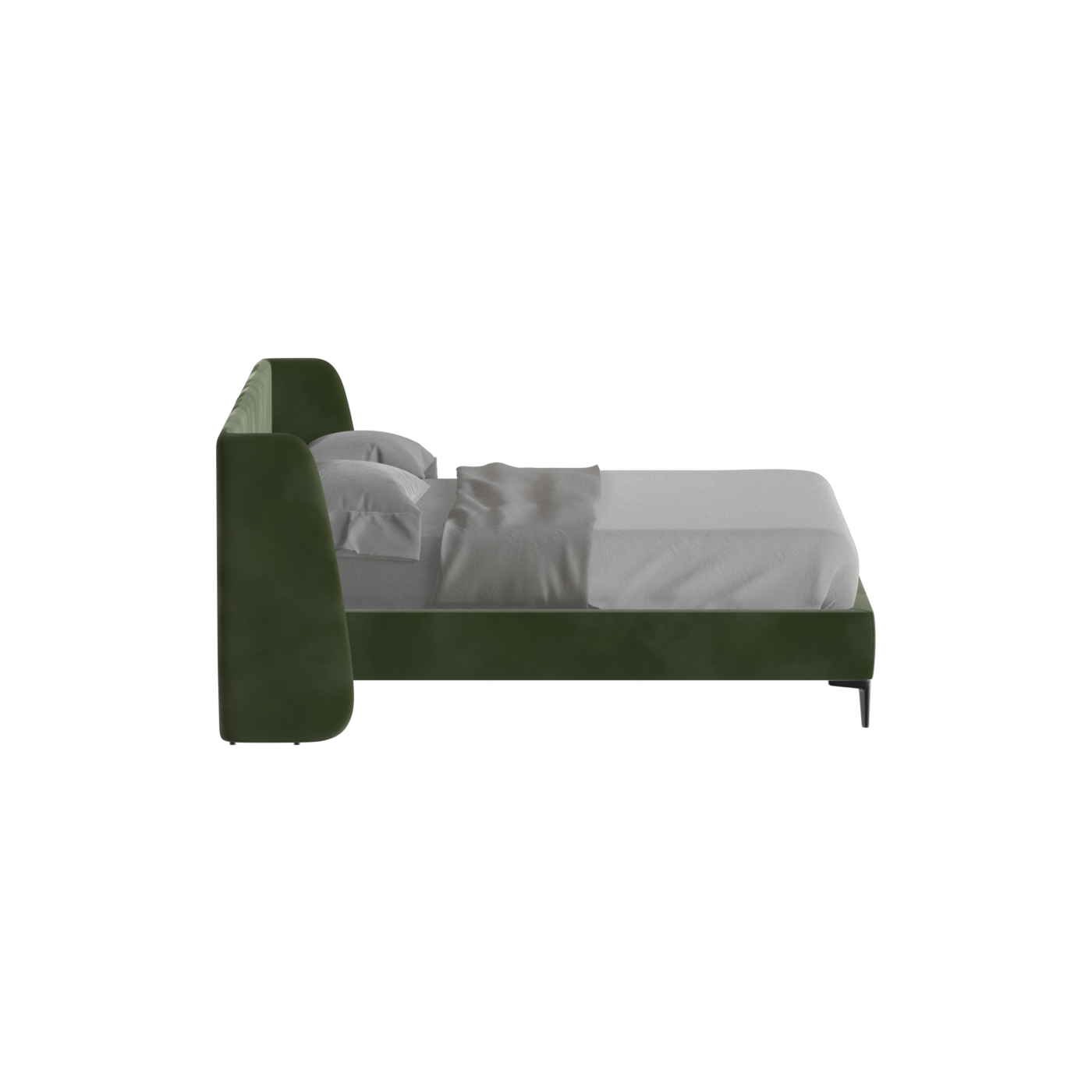 Abbey Upholstered Bed with Structured Headboard and Refined Lines