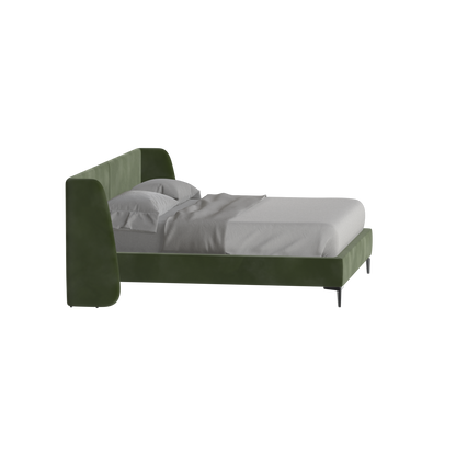 Abbey Upholstered Bed with Structured Headboard and Refined Lines