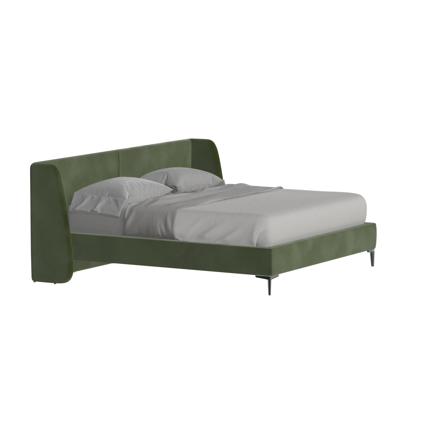 Abbey Upholstered Bed with Structured Headboard and Refined Lines