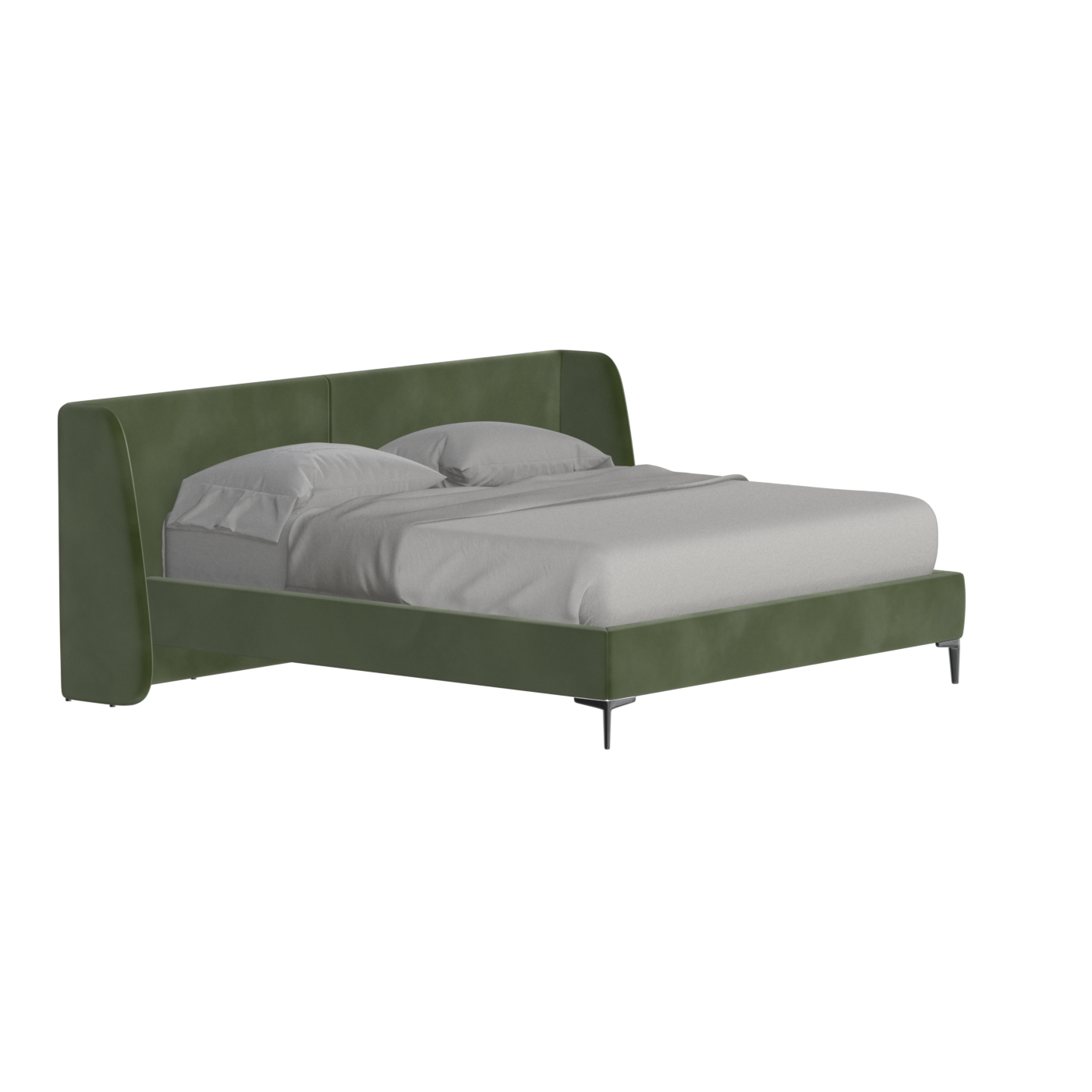 Abbey Upholstered Bed with Structured Headboard and Refined Lines