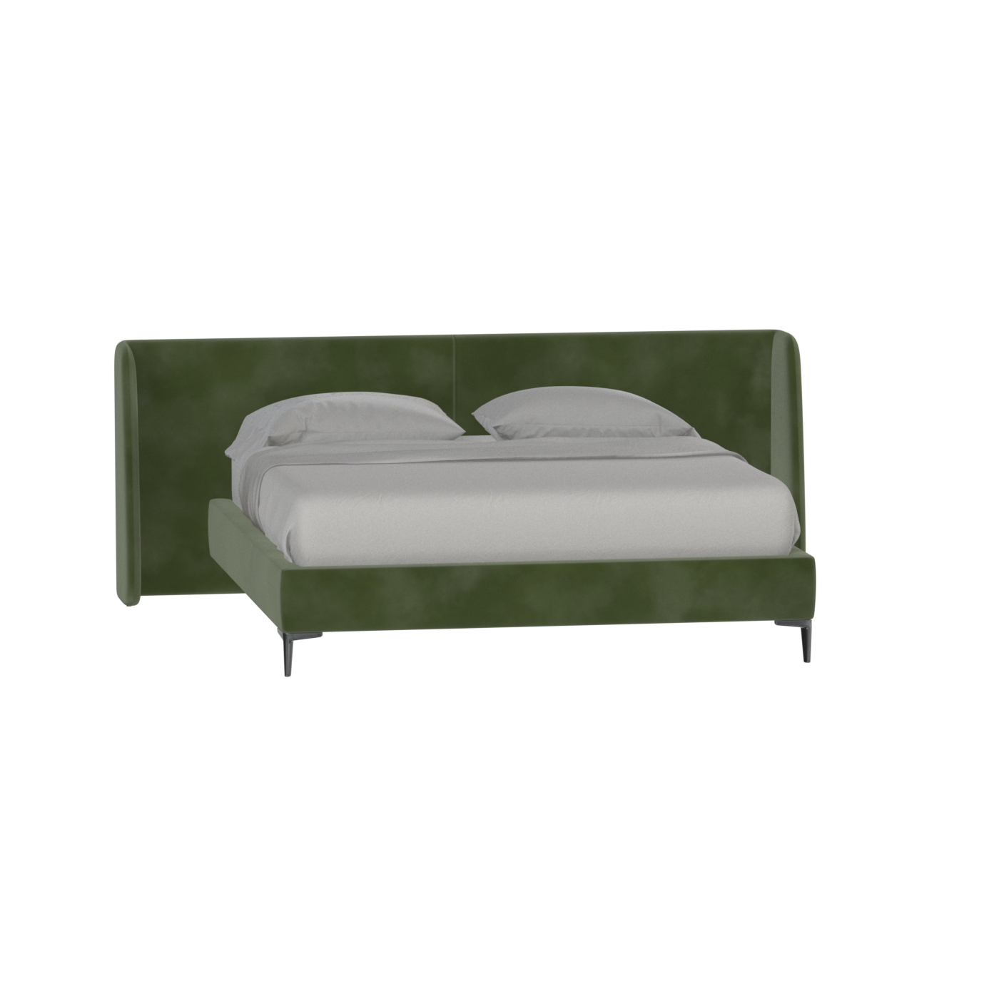 Abbey Upholstered Bed with Structured Headboard and Refined Lines
