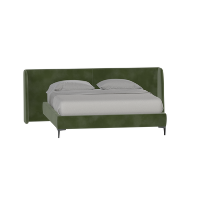 Abbey Upholstered Bed with Structured Headboard and Refined Lines