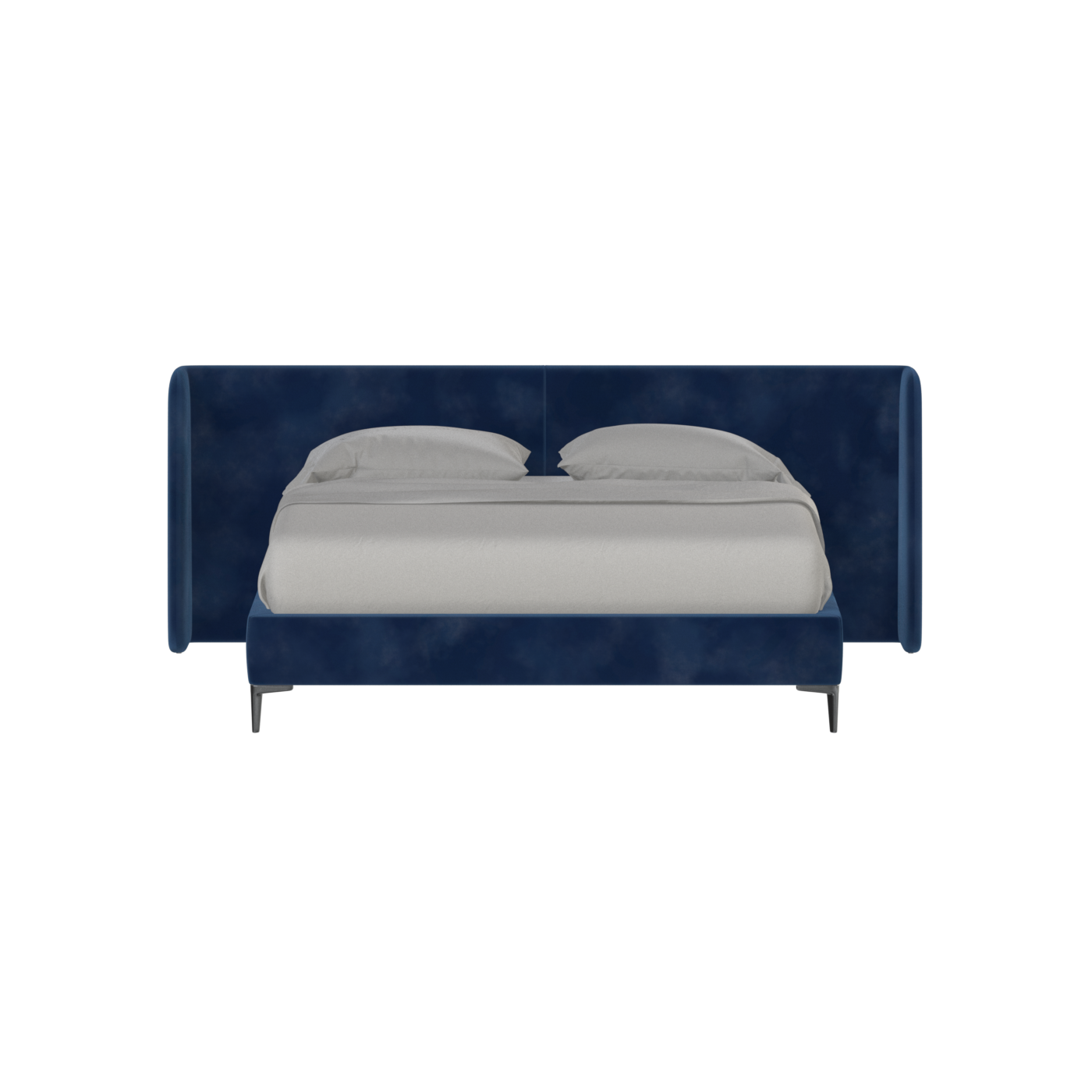 Abbey Upholstered Bed with Structured Headboard and Refined Lines