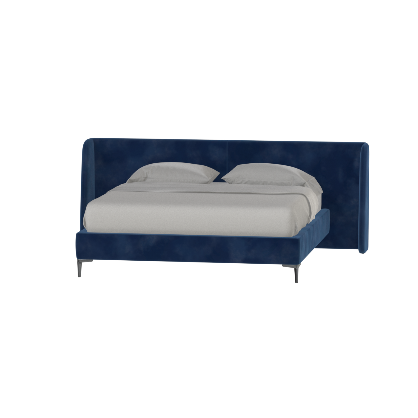 Abbey Upholstered Bed with Structured Headboard and Refined Lines