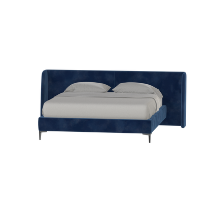 Abbey Upholstered Bed with Structured Headboard and Refined Lines