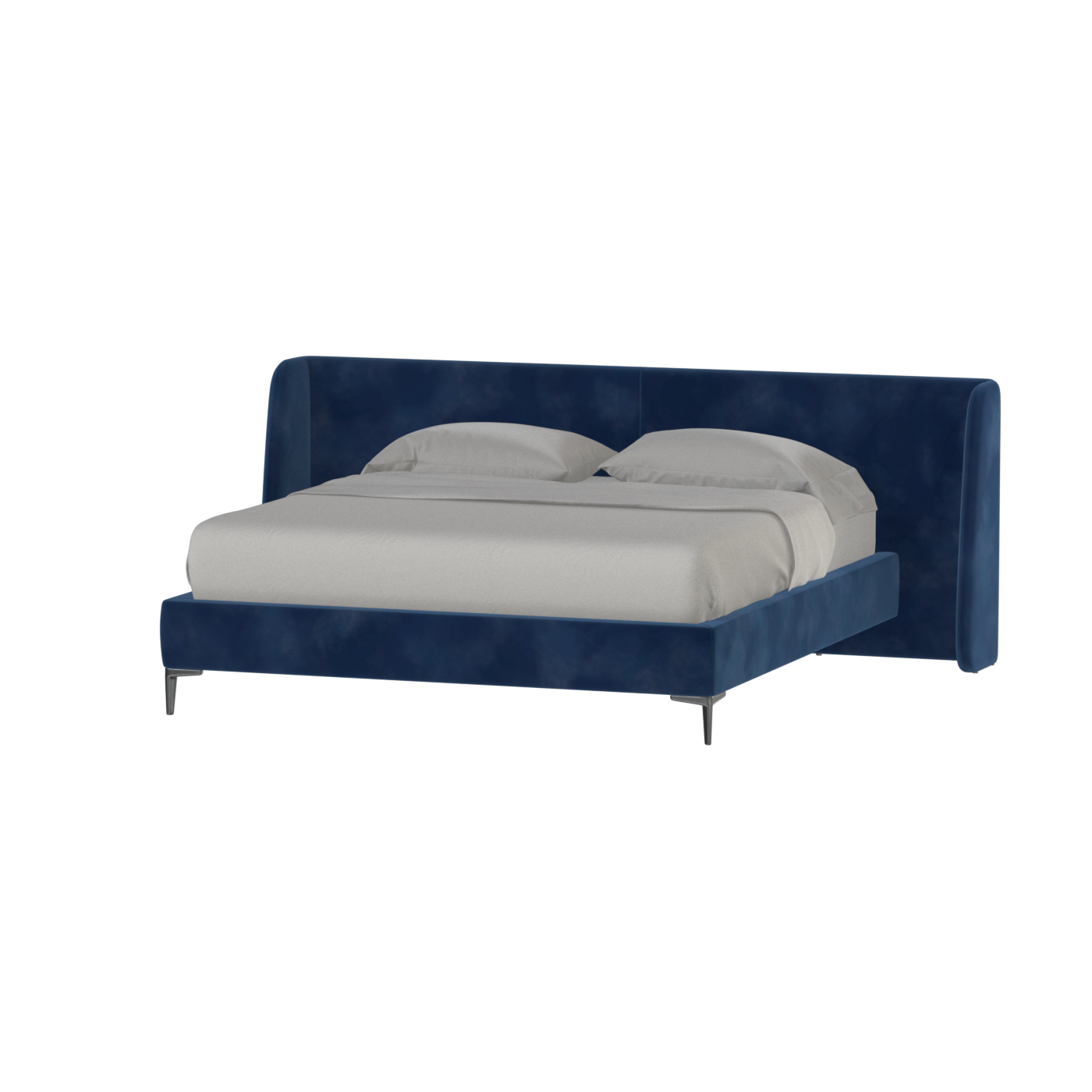 Abbey Upholstered Bed with Structured Headboard and Refined Lines