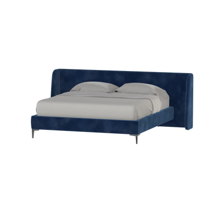Abbey Upholstered Bed with Structured Headboard and Refined Lines