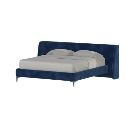 Abbey Upholstered Bed with Structured Headboard and Refined Lines