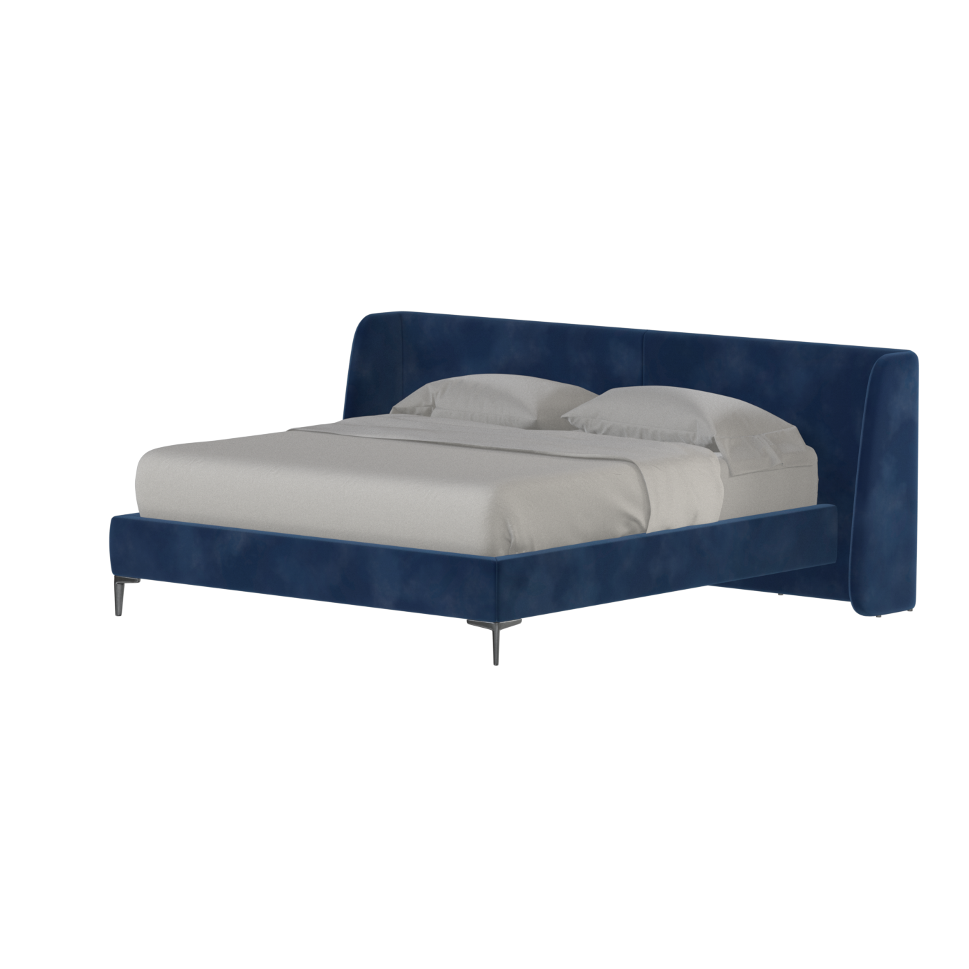 Abbey Upholstered Bed with Structured Headboard and Refined Lines