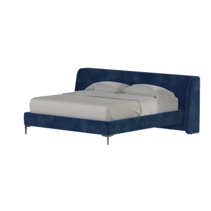 Abbey Upholstered Bed with Structured Headboard and Refined Lines