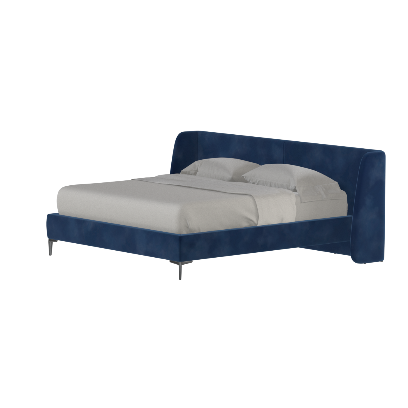Abbey Upholstered Bed with Structured Headboard and Refined Lines