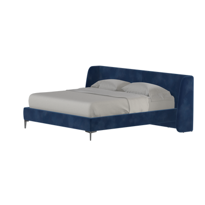 Abbey Upholstered Bed with Structured Headboard and Refined Lines