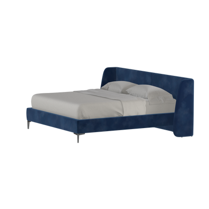 Abbey Upholstered Bed with Structured Headboard and Refined Lines