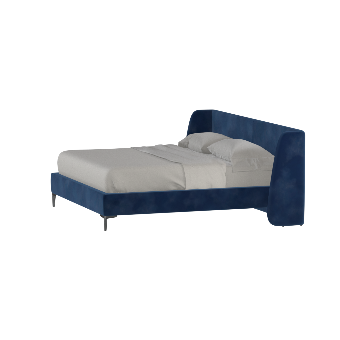 Abbey Upholstered Bed with Structured Headboard and Refined Lines