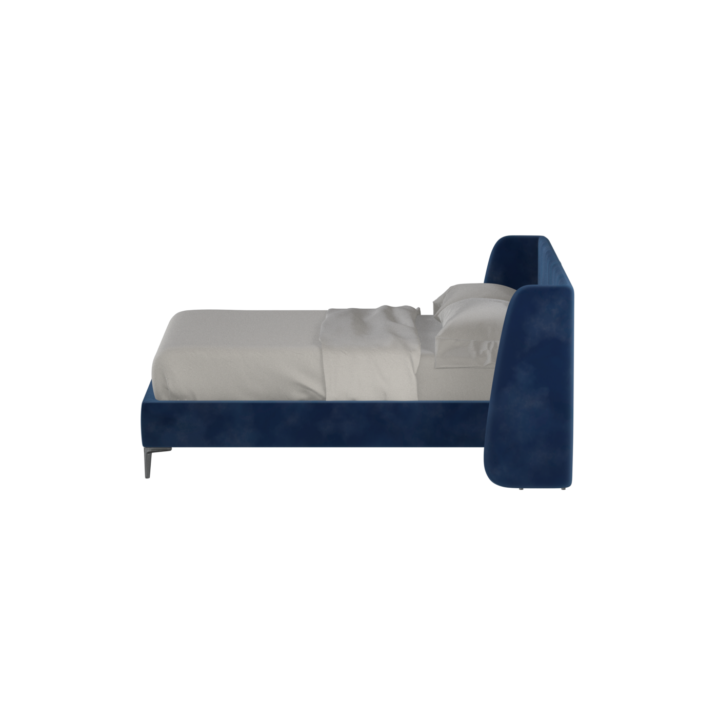Abbey Upholstered Bed with Structured Headboard and Refined Lines