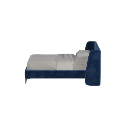 Abbey Upholstered Bed with Structured Headboard and Refined Lines