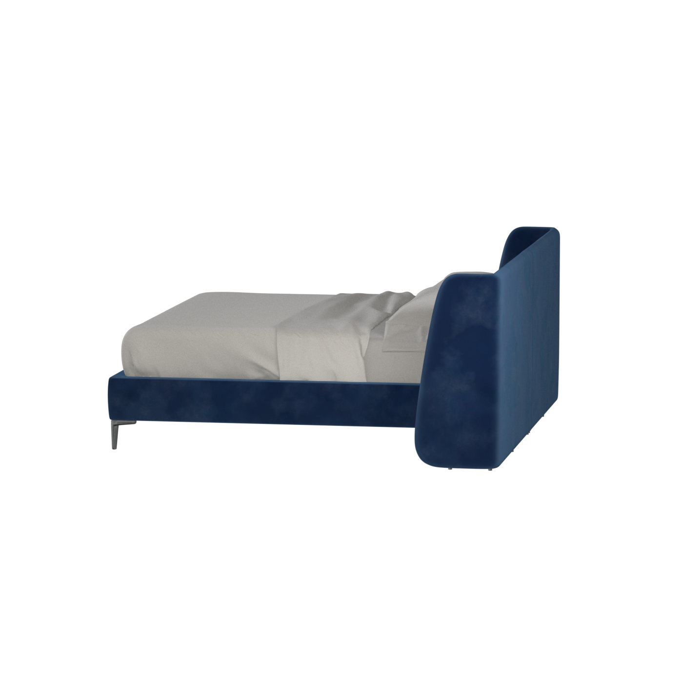Abbey Upholstered Bed with Structured Headboard and Refined Lines