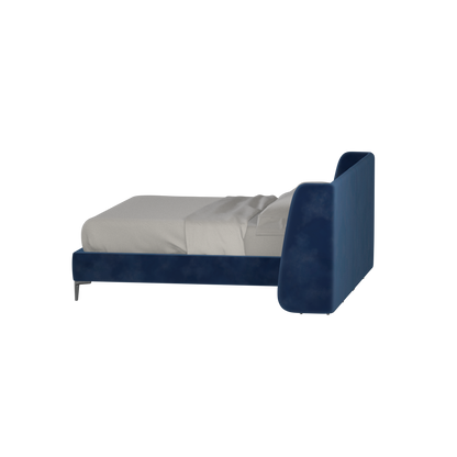 Abbey Upholstered Bed with Structured Headboard and Refined Lines