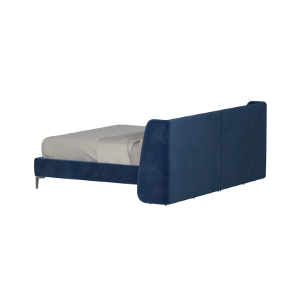 Abbey Upholstered Bed with Structured Headboard and Refined Lines