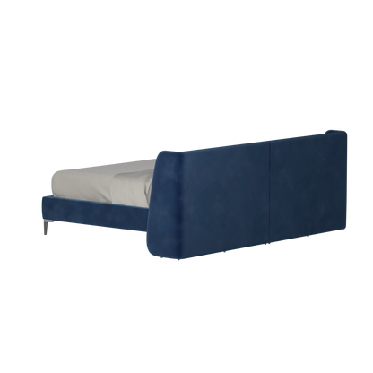 Abbey Upholstered Bed with Structured Headboard and Refined Lines