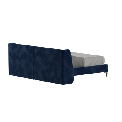 Abbey Upholstered Bed with Structured Headboard and Refined Lines