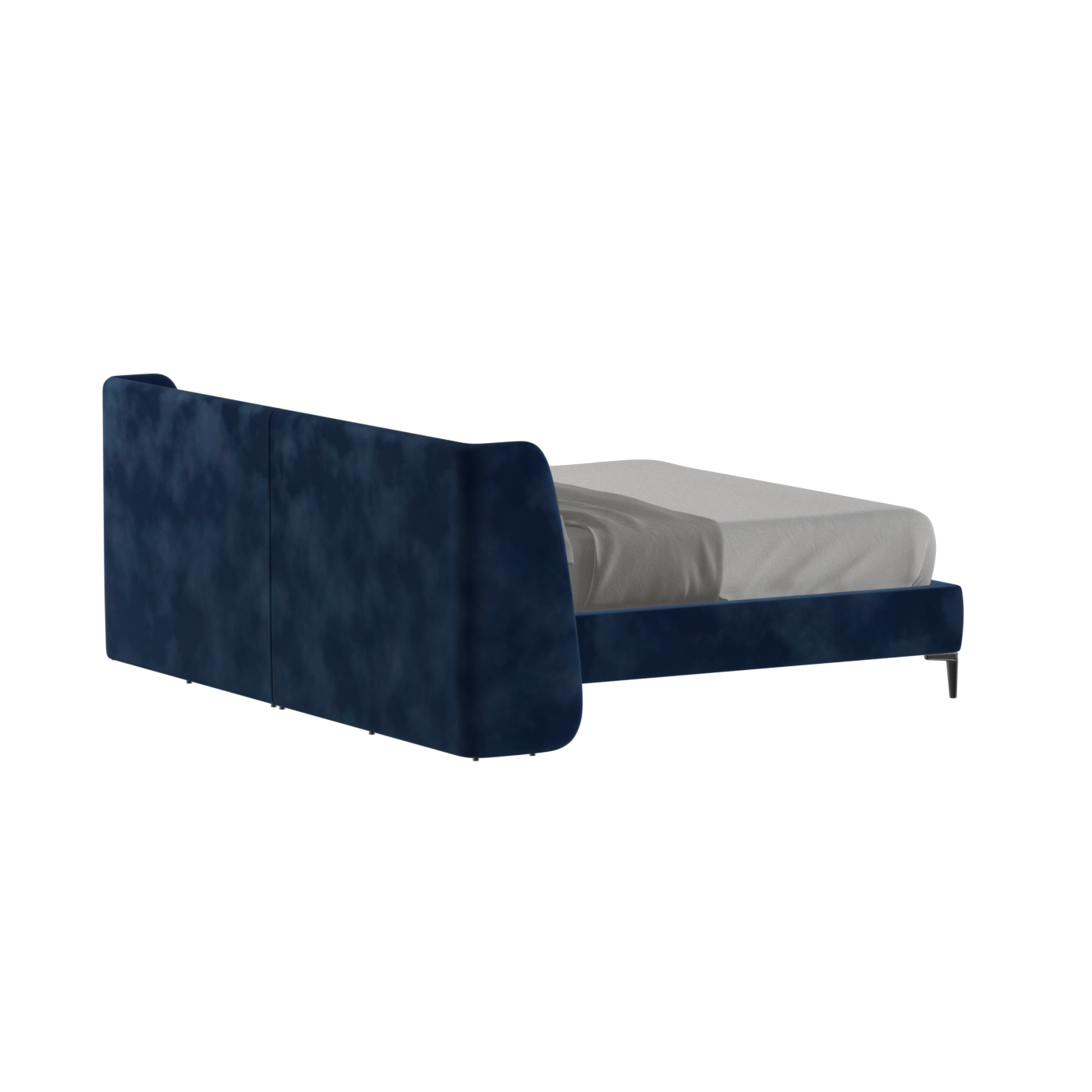 Abbey Upholstered Bed with Structured Headboard and Refined Lines