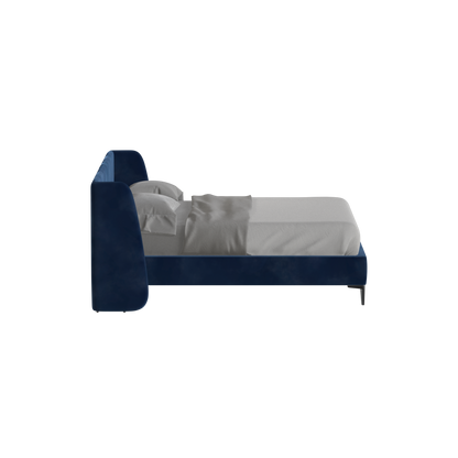 Abbey Upholstered Bed with Structured Headboard and Refined Lines