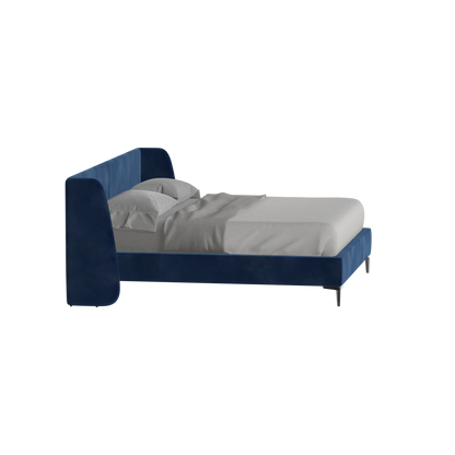 Abbey Upholstered Bed with Structured Headboard and Refined Lines