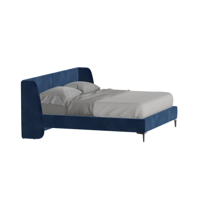 Abbey Upholstered Bed with Structured Headboard and Refined Lines