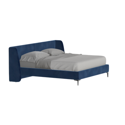 Abbey Upholstered Bed with Structured Headboard and Refined Lines