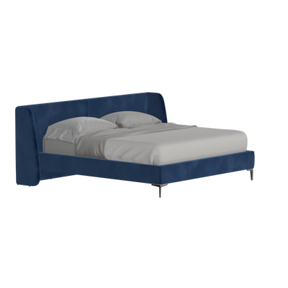 Abbey Upholstered Bed with Structured Headboard and Refined Lines